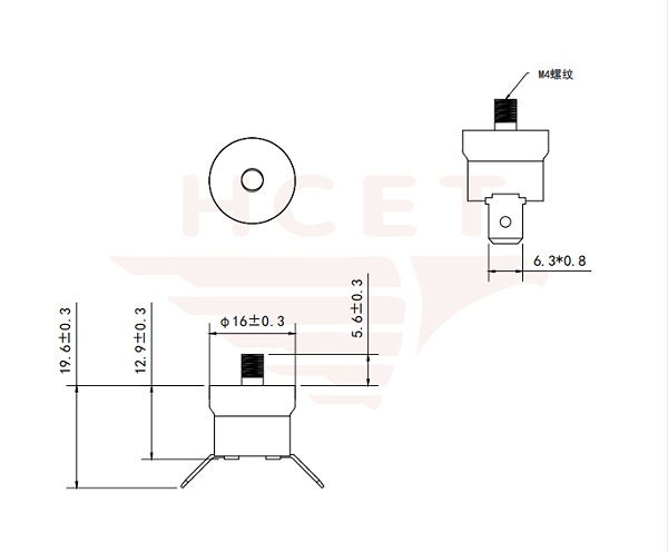 HC301系列无人机温度开关-尺寸图