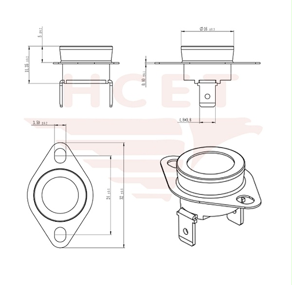 HC301系列温度控制器图纸